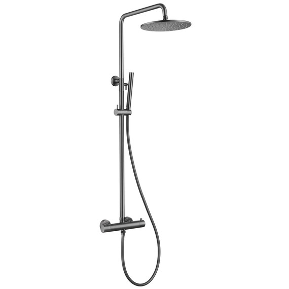 Душевая стойка с термостатом Abber Wasser Kreis AF8160NGL, никель - фото 