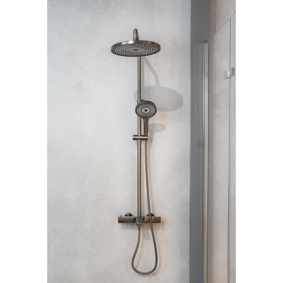 Душевая стойка с термостатом Abber Thermostat AF8516NGL, никель - фото 4