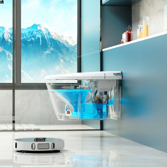 Инсталляция с подвесным унитазом комплект: Abber AC0101P2 с подвесным импульсным унитазом-биде Bequem AC1119S с крышкой микролифт - фото 22