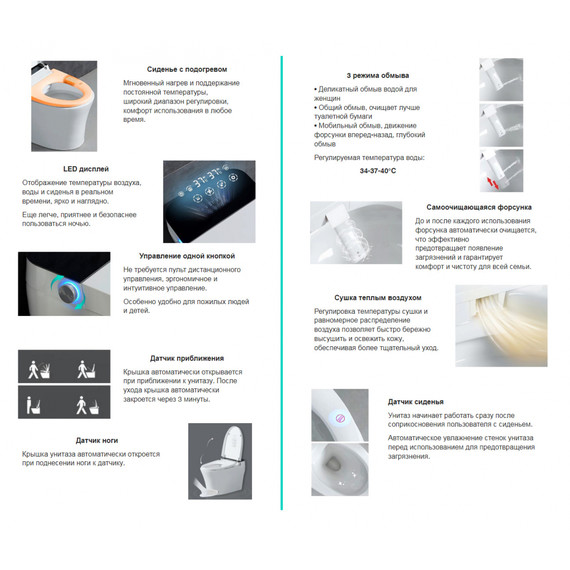 Инсталляция с подвесным унитазом комплект: Abber AC0101P2 с подвесным импульсным унитазом-биде Rechteck AC1215S с крышкой микролифт - фото 10
