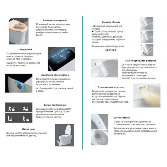 Инсталляция с подвесным унитазом комплект: Abber AC0101P с подвесным импульсным унитазом-биде Rechteck AC1215S с крышкой микролифт - фото 6