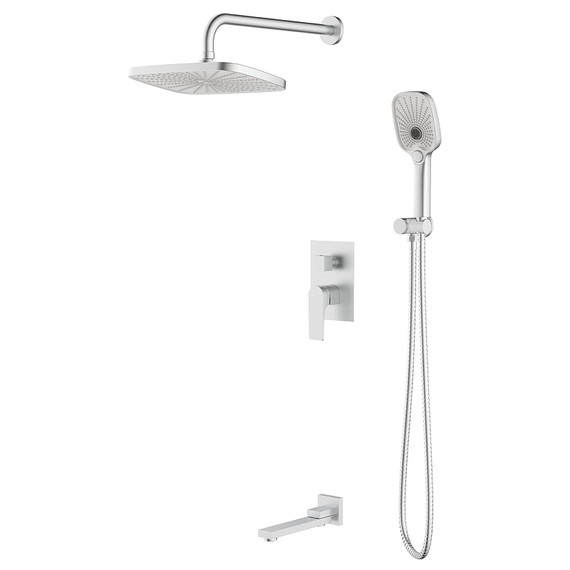 Душевая система для ванны Azario Arida AZ-K7354BN (со скрытой частью) сатин - фото 