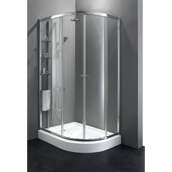 Душевое ограждение Cezares 120х100 см ANIMA-W-RH-2-120/100-C-Cr-L, хром/прозрачное - фото 