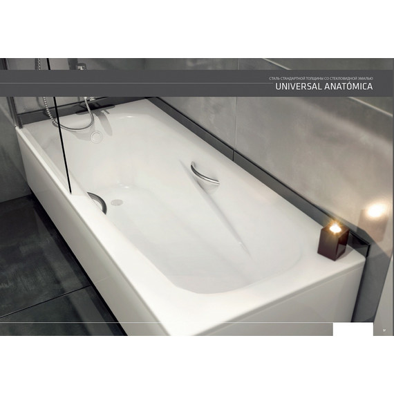 Ванна стальная BLB UNIVERSAL ANATOMICA HG 170x75 см с ручками - фото 6