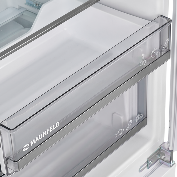 Встраиваемый двухкамерный холодильник Maunfeld MBF17754NFWHGR LUX Inverter - фото 16