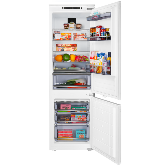 Встраиваемый двухкамерный холодильник Maunfeld MBF177NFFWGR Inverter - фото 