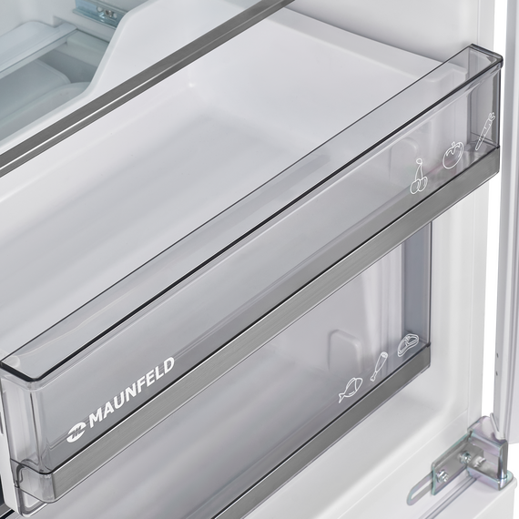 Встраиваемый двухкамерный холодильник Maunfeld MBF177NFFWGR Inverter - фото 3