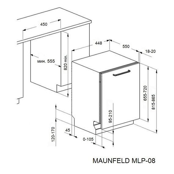 Встраиваемая посудомоечная машина Maunfeld MLP-08I Light Beam - фото 16