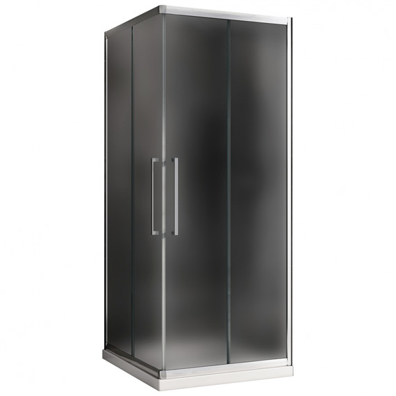 Душевое ограждение Abber Schwarzer Diamant 80х80 см AG02080MH, хром/матовое - фото 