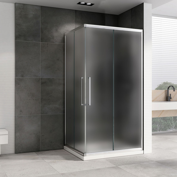 Душевое ограждение Abber Schwarzer Diamant 120х80 см AG02128MH, хром/матовое - фото 2