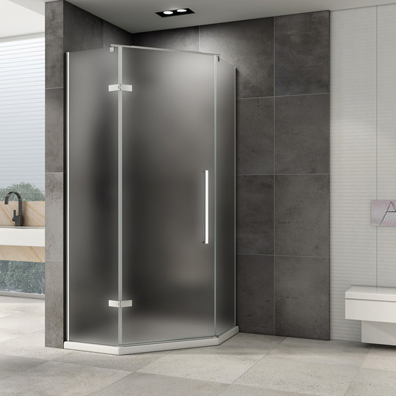 Душевое ограждение Abber Ewiges Wasser 100х100 см AG05100M, хром/матовое - фото 2