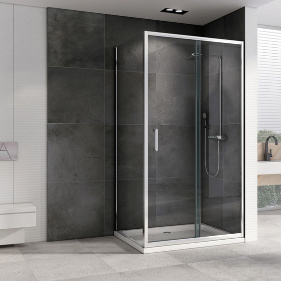 Душевое ограждение Abber Schwarzer Diamant 100х100 см AG301005-S1005, хром/прозрачное - фото 6
