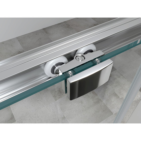 Душевое ограждение Abber Schwarzer Diamant 100х100 см AG301005-S1005, хром/прозрачное - фото 5