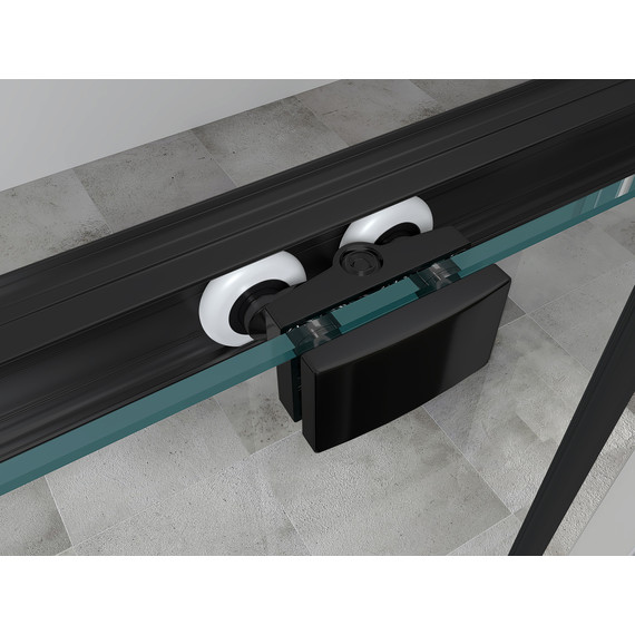 Душевое ограждение Abber Schwarzer Diamant 100х50 см AG30100BH-S50B, чёрный/прозрачное - фото 4