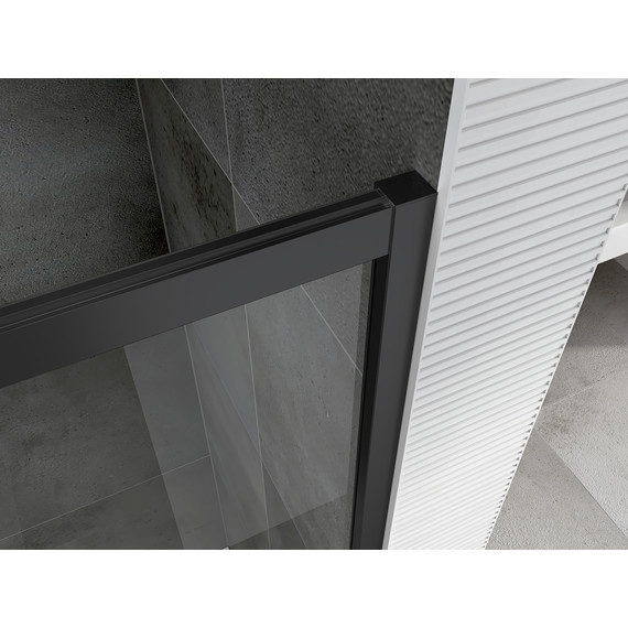 Душевое ограждение Abber Schwarzer Diamant 100х75 см AG30100BH-S75B-S75B, чёрный/прозрачное - фото 6