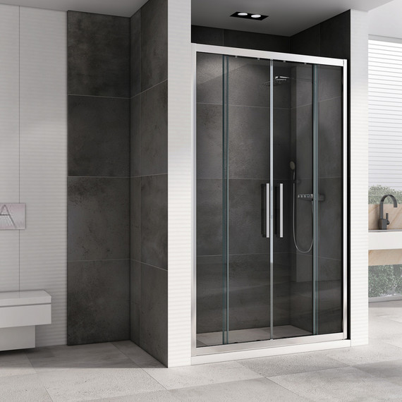 Душевая дверь Abber Schwarzer Diamant 180 см AG33180H, хром/прозрачное - фото 7