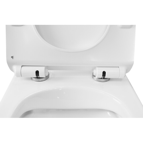 Унитаз подвесной безободковый Azario Grado AZ-0046-N с тонкой крышкой микролифт, Цвет производителя: белый - фото 10