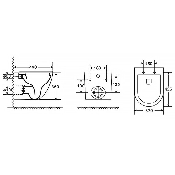 Унитаз подвесной безободковый Azario Grado AZ-0046-N с тонкой крышкой микролифт, Цвет производителя: белый - фото 23