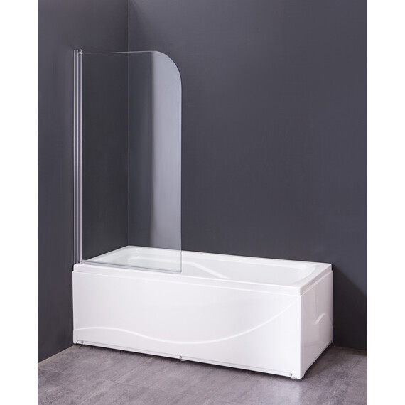 Шторка для ванны Loranto CS-F01 65х120 см, хром/прозрачное - фото 2