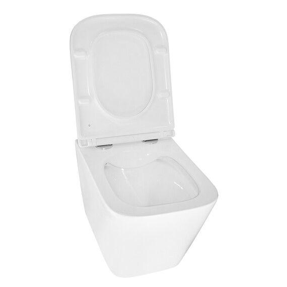 Унитаз подвесной безободковый Azario Teramo 0052 с крышкой микролифт, Цвет производителя: белый - фото 4