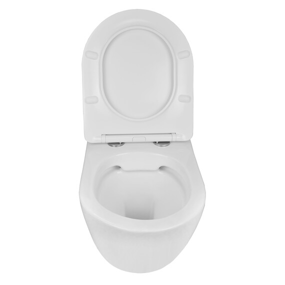 Унитаз подвесной безободковый Azario Gloria AZ-2003 с крышкой микролифт, Цвет производителя: белый - фото 4