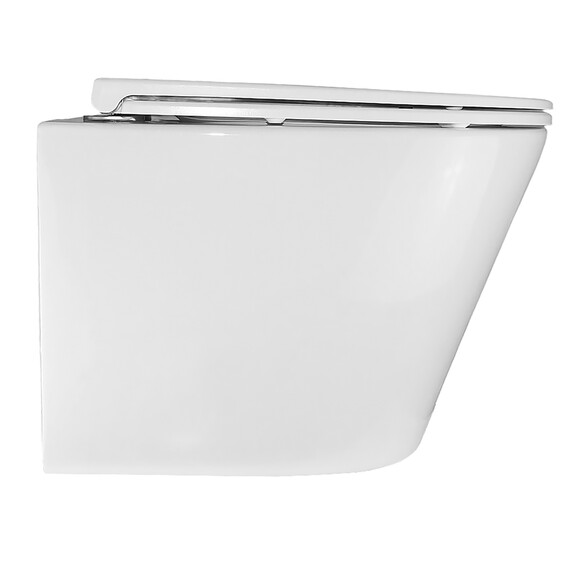 Унитаз подвесной безободковый Azario Teramo 0053 с крышкой микролифт, Цвет производителя: белый - фото 12