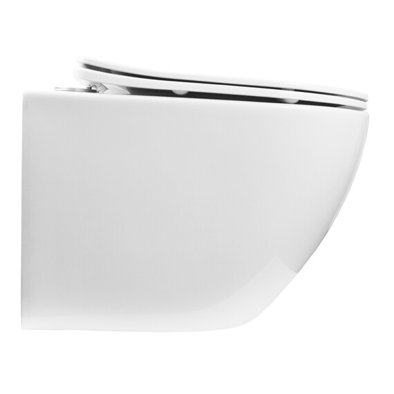 Унитаз подвесной безободковый Azario Gloria AZ-2003 с крышкой микролифт, Цвет производителя: белый - фото 10