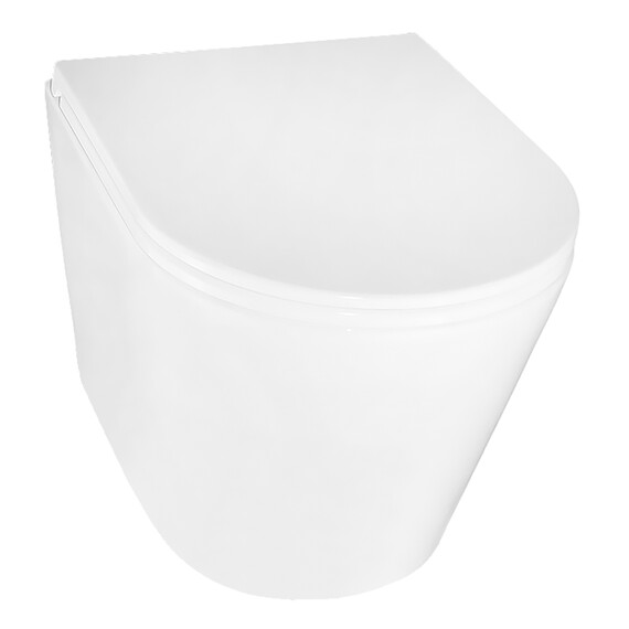 Унитаз подвесной безободковый Azario Teramo 0053 с крышкой микролифт, Цвет производителя: белый - фото 2
