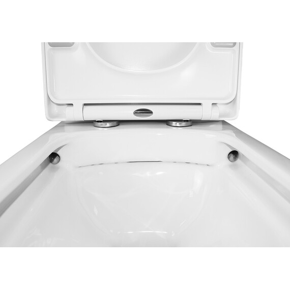 Унитаз-компакт безободковый Azario Alba AZ-8323 с крышкой дюропласт - фото 7