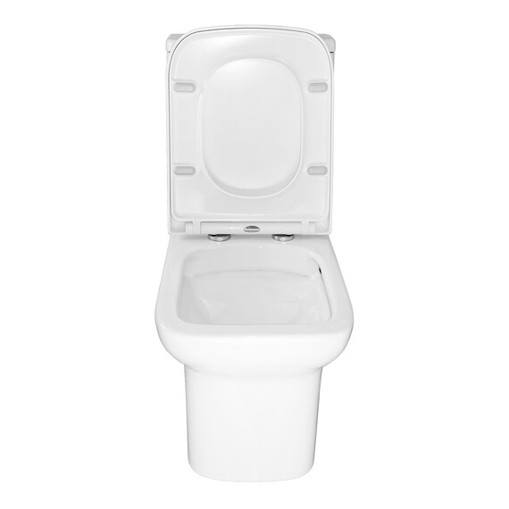 Унитаз-компакт безободковый Azario Alba AZ-8323 с крышкой дюропласт - фото 5