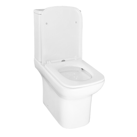 Унитаз-компакт безободковый Azario Alba AZ-8323 с крышкой дюропласт - фото 3