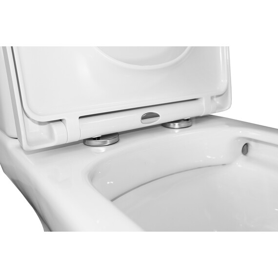 Унитаз-компакт безободковый Azario Alba AZ-8323 с крышкой дюропласт - фото 8