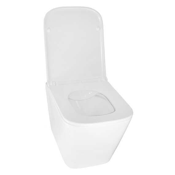Унитаз подвесной безободковый Azario Teramo 0052 с крышкой микролифт, Цвет производителя: белый - фото 3