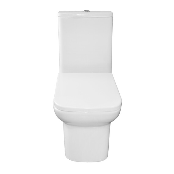 Унитаз-компакт безободковый Azario Alba AZ-8323 с крышкой дюропласт - фото 6