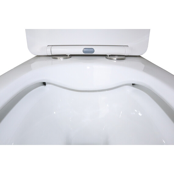 Унитаз-моноблок безободковый Azario Morano AZ-1001 с крышкой микролифт, Цвет производителя: белый - фото 5