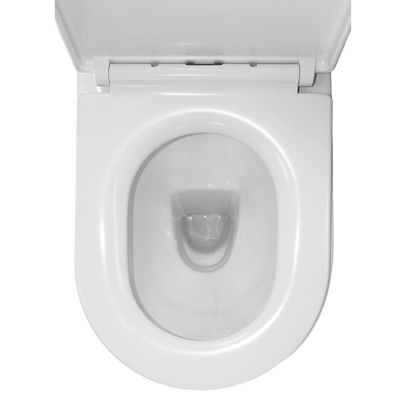Унитаз-компакт безободковый Azario Fretta Round AZ-7121A с тонкой крышкой микролифт - фото 9