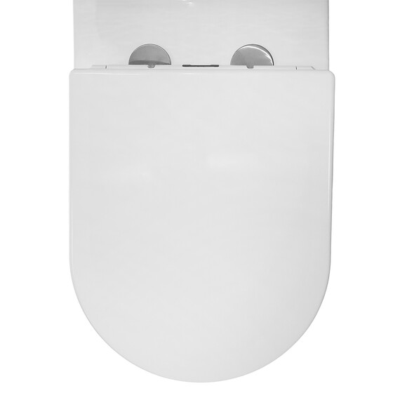 Унитаз-компакт безободковый Azario Fretta Round AZ-7121A с тонкой крышкой микролифт - фото 10