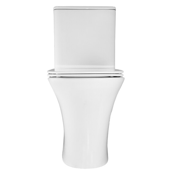 Унитаз-компакт безободковый Azario Fretta Round AZ-7121A с тонкой крышкой микролифт - фото 12