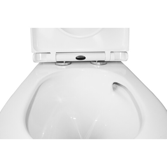 Унитаз-моноблок безободковый Azario Scala AZ-8101 с тонкой крышкой микролифт (система смыва торнадо) - фото 8