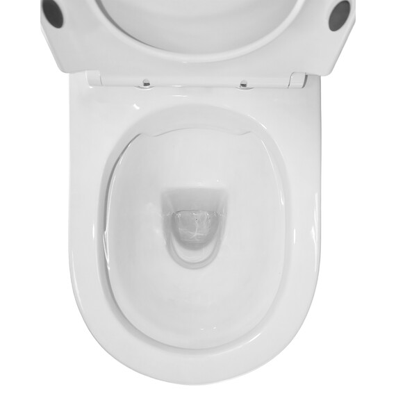 Унитаз-компакт безободковый Azario Fretta Round AZ-7121A с тонкой крышкой микролифт - фото 8