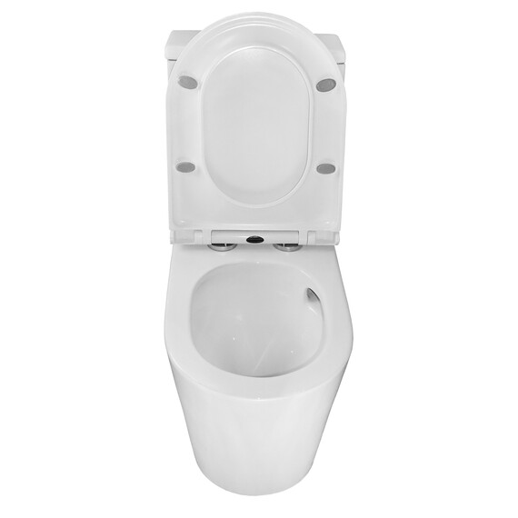 Унитаз-моноблок безободковый Azario Scala AZ-8101 с тонкой крышкой микролифт (система смыва торнадо) - фото 5