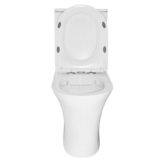 Унитаз-компакт безободковый Azario Fretta Round AZ-7121A с тонкой крышкой микролифт - фото 5