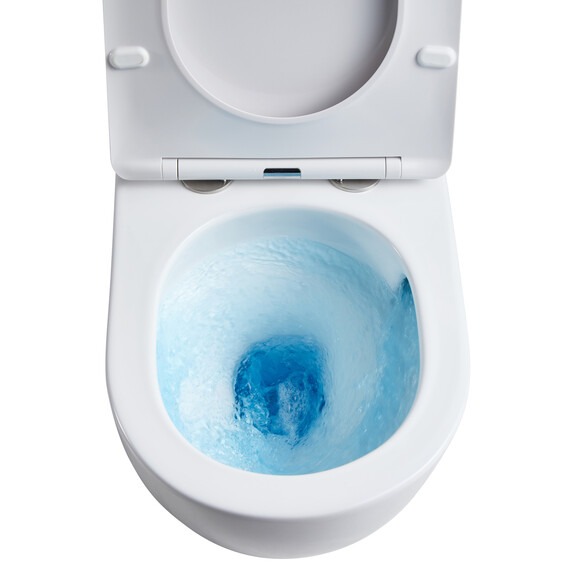 Унитаз подвесной безободковый Azario Grado AZ-0046-UQ1 с тонкой крышкой микролифт (Система смыва торнадо) - фото 10