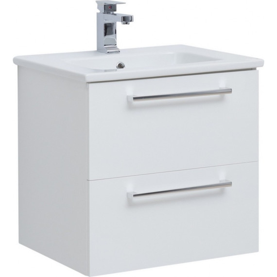 Тумба подвесная с раковиной Dreja Gio 60 см 77.0101W, белый - фото 