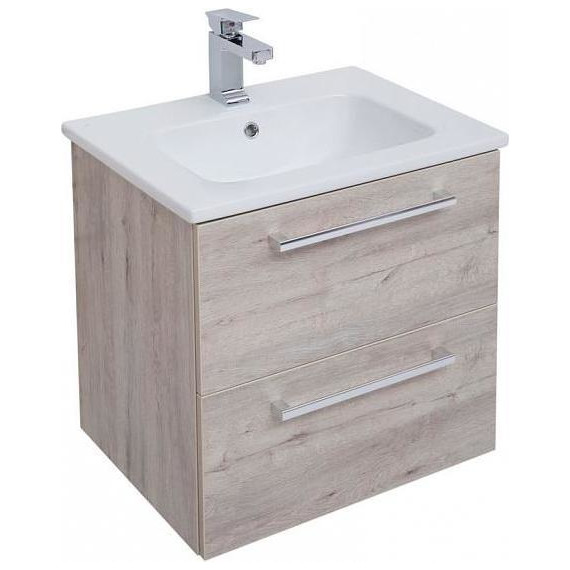 Тумба подвесная с раковиной Dreja Gio 80 см 77.0104D, дуб кантри - фото 