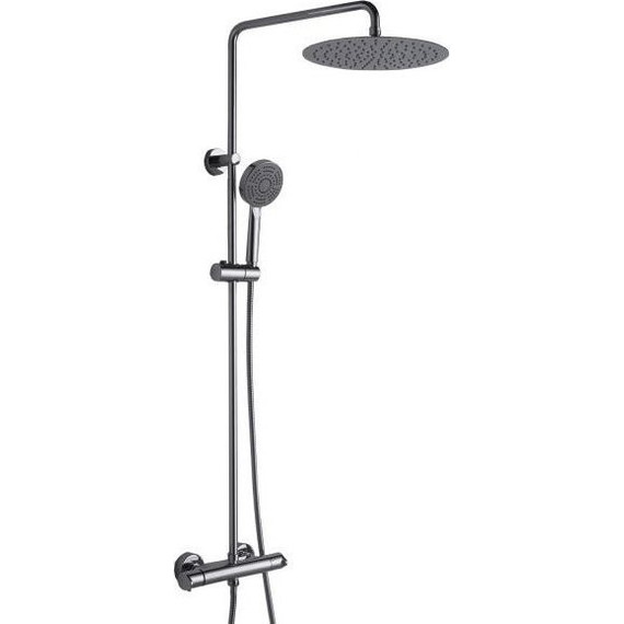 Душевая стойка с термостатом BRAVAT WATERFALL F939114C-A2-RUS - фото 