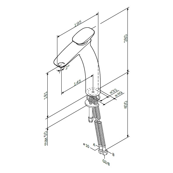 Смеситель для раковины высокий Am.Pm Spirit V2.0 F70A92000 - фото 6