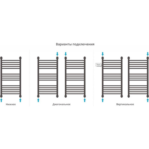 Полотенцесушитель водяной Сунержа Богема+ П16 1000x400 мм (прямая перемычка) 00-0220-1040 - фото 4