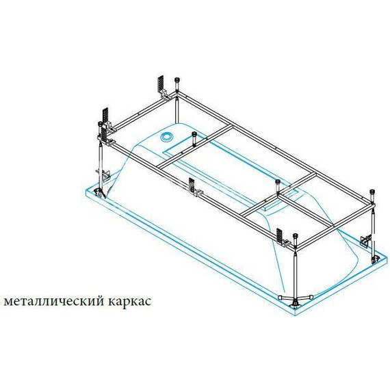 Каркас для ванны Cezares Plane 200x90 см PLANE-200-90-MF-R - фото 