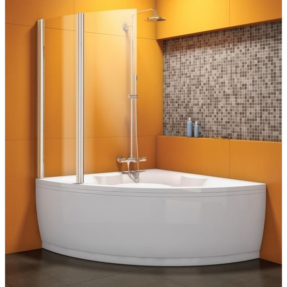 Шторка для ванны Kolpa-San Sole TP 102 см, хром/прозрачное - фото 